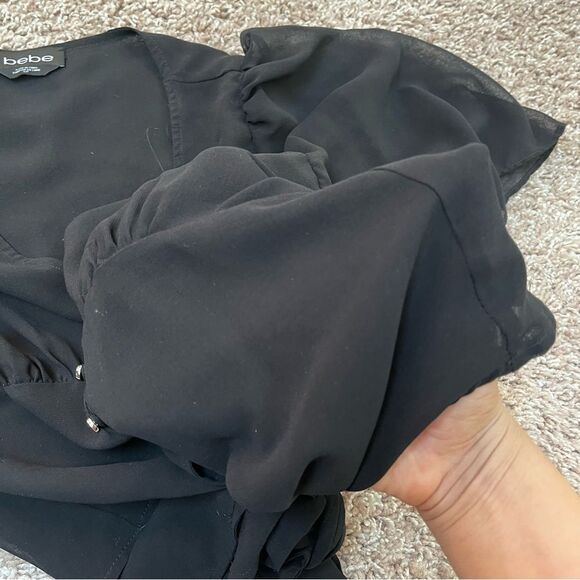 Bebe Flutter Sleeve Blouse - Picture 6 of 10